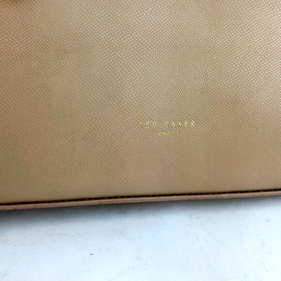 Ted Baker Bow Detail Nude Leather Satchel Handbag , Top Handle - Picture 5 of 12